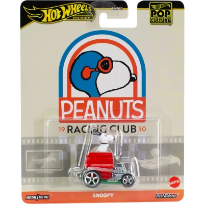 Afbeelding van Hot Wheels Snoopy Peanuts Racing Club 1950 HVJ42, Auto, 3 jaar, Metaal, Kunststof, Meerkleurig