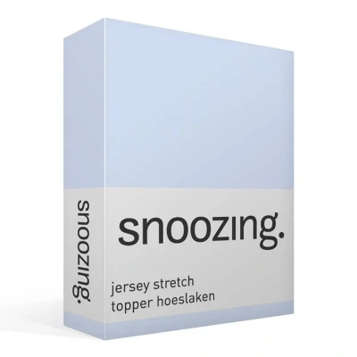 Afbeelding van Snoozing Jersey Stretch Topper Hoeslaken Tweepersoons 140/150x200/220 cm Hemel