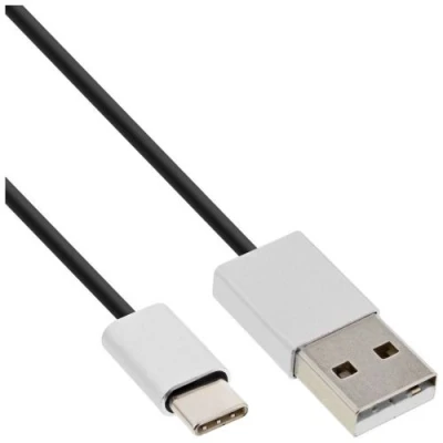 Image de InLine Câble USB C (M) pour 2.0 2.4 A 1 m noir