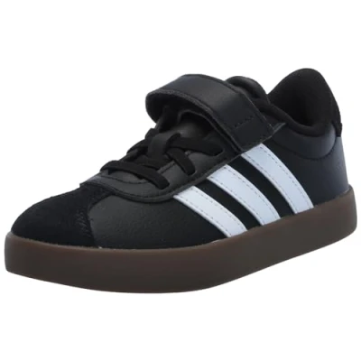 Afbeelding van adidas Vl Court 3.0 Kinderschoenen, lage schoenen, geen voetbal, uniseks kinderen, zwart, wit, zwart.