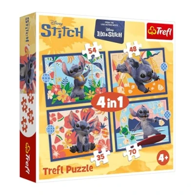 Afbeelding van Trefl 4in1 Holidays in Hawaii / Disney Stitch The Movie_FSC Mix 70%.
