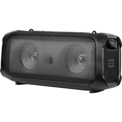 Afbeelding van Krüger &amp; Matz Draadloze Draagbare Bluetooth DJ Party Speaker RGB Verlichting Inclusief Microfoon Geluidseffecten Koppelbaar Boombox 30W Zwart