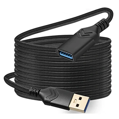 Afbeelding van USB 3.0 verlengkabel 4,5 m High Speed A stekker naar bus voor Playstation/Xbox/Flash Drive/Card Reader/Hard Drive/Keyboard/Printer/scanner (zwart, 1 stuk m)