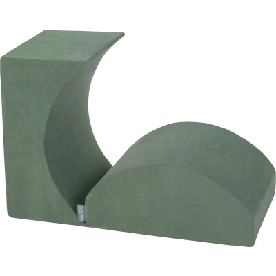Afbeelding van KiddyMoon Zone de Jeu en Mousse Velours Chemin Obstacles pour Enfants, Élément Rampe/Meta Roller, Vert la Forêt