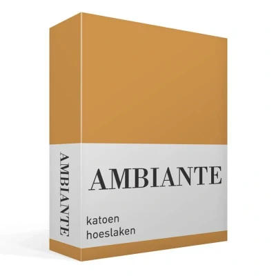 Afbeelding van Hoeslaken 2 Persoons 120x200 Ambiante Katoen Geel