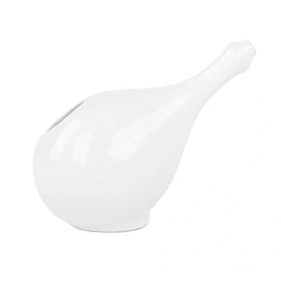 Afbeelding van bodhi Neti pot, keramische kruik met mandala, kan voor neusspoeling of neusdouche, Nethi I wit XL