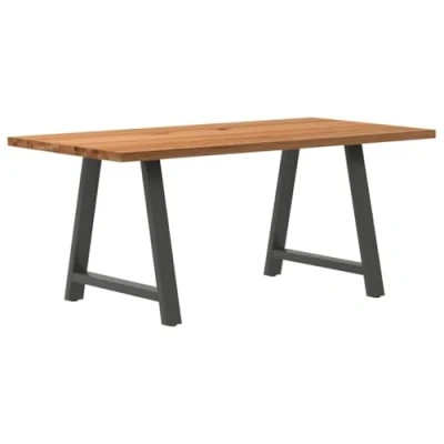 Afbeelding van vidaXL Eettafel rechthoekig 180x90x74 cm massief eikenhout lichtbruin