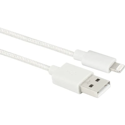 Afbeelding van ACT AC3092 Nylon Apple Lightning Kabel USB A naar Laad en datakabel MFI Gecertificeerd 1 meter