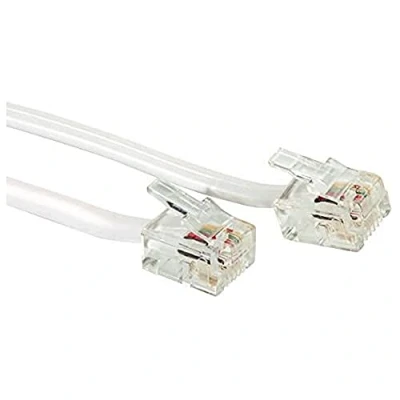 Afbeelding van RJ12 platte kabel 6P4C, grijs, 15 m
