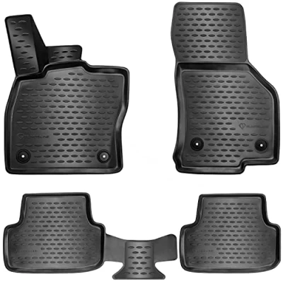 Afbeelding van ELMASLINE 3D vloermatten voor NISSAN NAVARA (IV) MK4 vanaf 2015 rubberen automatten met extra hoge randen auto accessoires
