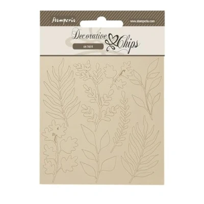 Afbeelding van Stamperia Forest Decorative Chips Leaves (SCB238)