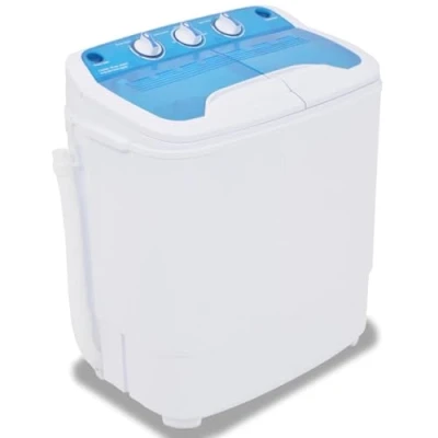 Afbeelding van vidaXL Mini Wasmachine Dubbele Trommel 5,6 kg Was Machine Kleding Schoonmaak
