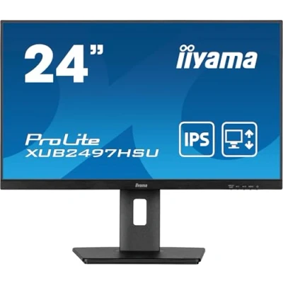 Afbeelding van iiyama ProLite XUB2497HSU B2 LED monitor 24&quot; 1920 x 1080 Full HD @100Hz IPS 300 cd/m² 1300:1 Met USB hub en 150mm in hoogte verstelbare voet Zwart