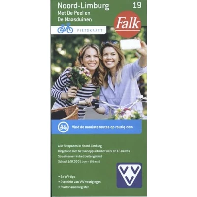 Afbeelding van Falk 19 Noord Limburg Met De Peel En Maasduinen Fietskaart Kleurloos Reisboeken &amp; Kaarten