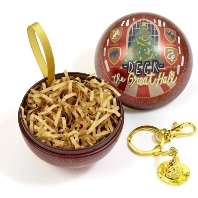 Afbeelding van The Carat Shop Harry Potter Deck Great Hall Kerstbal Cadeaubal met Sleutelhanger