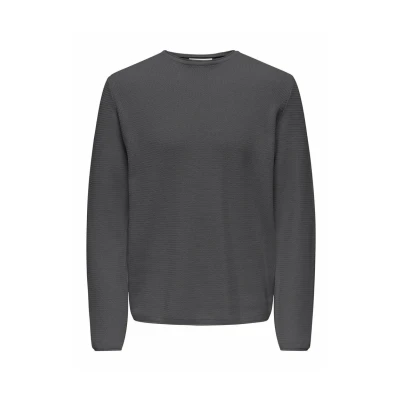 Afbeelding van Only &amp; Sons Normal Geschnitten Rundhalsausschnitt Trui, Heren, Maat: Small, Grau
