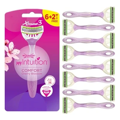 Afbeelding van Wilkinson Xtreme 3 Comfort Cherry Blossom Wegwerpscheermesjes Verpakking van 8