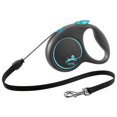Afbeelding van Flexi Rollijn Black Design Cord Blauw MAAT M 5 MTR VOOR HONDEN TOT 20 KG