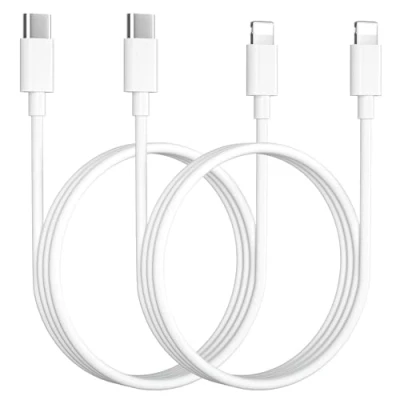 Afbeelding van KINPEE iPhone USB kabel C 1 m 2 [MFi gecertificeerd], naar Lightning snellaadkabel oplaadkabel voor 14/13/12/11/X/XS/XR/XS Max/8/7/6