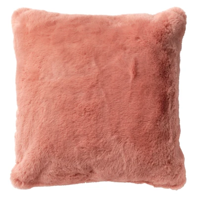 Afbeelding van Dutch Decor ZAYA Sierkussen 45x45 cm bontlook effen kleur Muted Clay roze