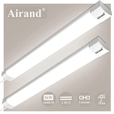 Afbeelding van led balk neon 120 cm ledbuis 36 W 3600 lm plafondlamp waterdicht IP66 plafondverlichting lamp natuurlijk wit 4000 K licht voor garage keuken kantoor werkplaats binnen en buiten, 2 stuks