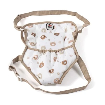 Afbeelding van Bayer Chic Poppendraagzak (beige beertjes).