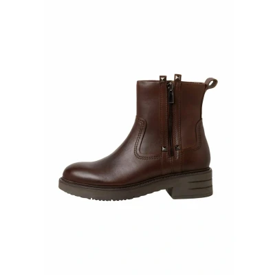 Afbeelding van Marco Tozzi 2 25008 43 enkellaarzen met ritssluiting voor dames, Cognac., 36 EU