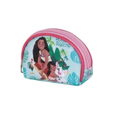 Afbeelding van Disney Vaiana Family portemonnee, ovaal, blauw, 12 x 9 cm, Blue Moana, One Size, Casual ovale portemonnee