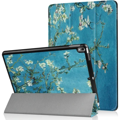 Afbeelding van imoshion Tablet Hoes Geschikt voor iPad Pro 10.5 (2017) / Air (2019) Design Trifold Bookcase Groen Meerkleurig /Green Plant