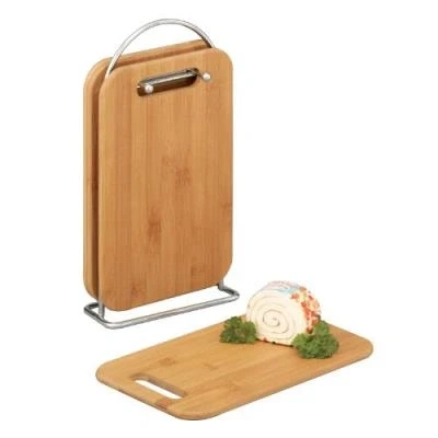 Image de Zeller 25264 support à planches découper bambou/chromé 15 x 6,5 30 cm 5 pièces