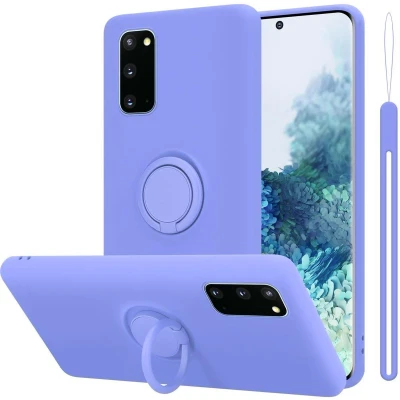 Afbeelding van Cadorabo Hoesje geschikt voor Samsung Galaxy S20 in LIQUID LICHT PAARS Beschermhoes van flexibel TPU silicone Case Cover met ring