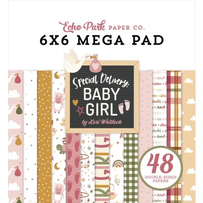 Afbeelding van Echo Park Special Delivery Baby Girl 6x6 Inch Cardmakers Mega Pad (SDG354031)