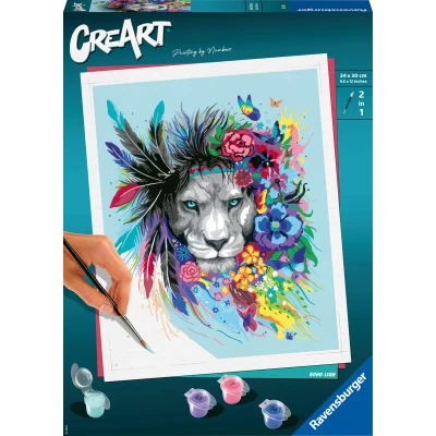 Afbeelding van Schilderen op nummers CreArt Boho lion