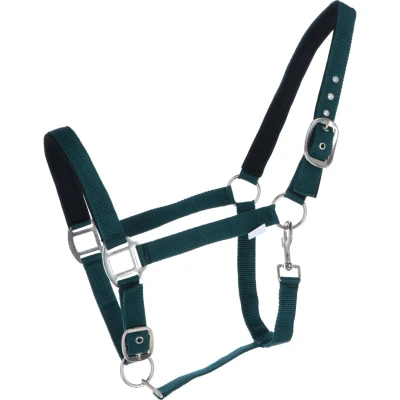 Afbeelding van HKM Halster Charming Zacht Onderlegd Hunting Green Cob
