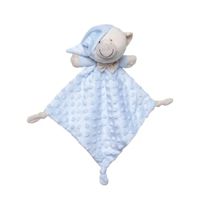 Afbeelding van Interbaby Knuffeldoekje Beer 28 X 17 Cm Polyester Lichtblauw