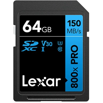 Afbeelding van Lexar 64GB SDXC 800x Pro / 150Mb/s UHS I V30