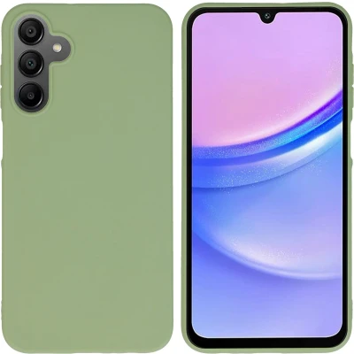 Afbeelding van iMoshion Hoesje Geschikt voor Samsung Galaxy A15 (5G) / (4G) Siliconen Color Backcover groen