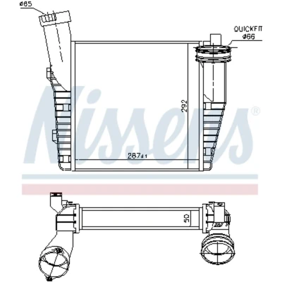 Afbeelding van Nissens Interkoeler 96688