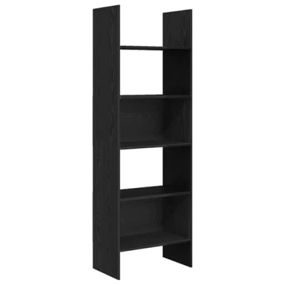 Afbeelding van vidaXL Boekenkast Zwart eiken 60 x 35 180 cm Bewerkt hout