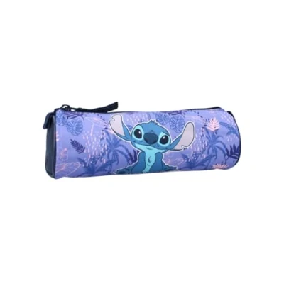 Afbeelding van mybagstory Trousse pour fille Stitch Violet Enfant Ecole Primaire Maternelle Garderie Taille 21 cm,