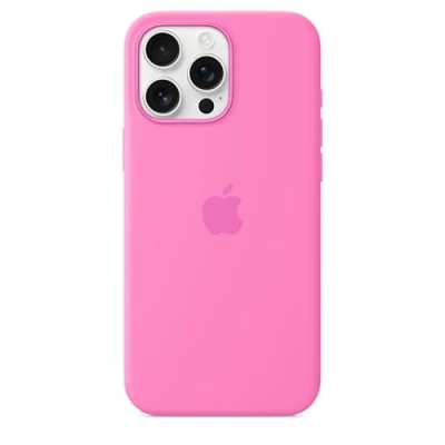 Image de Coque en silicone compatible MagSafe Peony pour iPhone 16 Pro Max