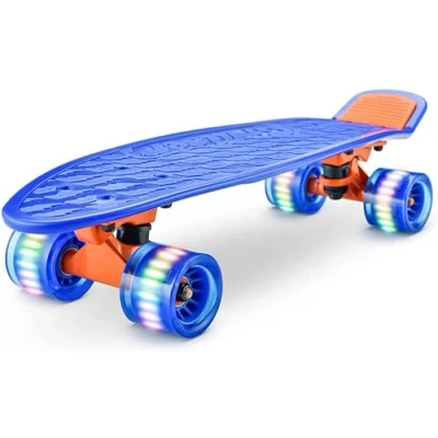 Afbeelding van Hurtle Standaard Skateboard Mini Cruiser 15 cm PP Deck Compleet Dubbel Kick met 8,25 Aluminiumlegering Truck, PU Wielen LED Verlichting voor Kinderen, Tieners en Volwassenen