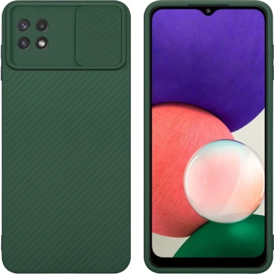 Afbeelding van Cadorabo Hoesje geschikt voor Samsung Galaxy A22 5G in Bonbon Groen Beschermhoes van flexibel TPU silicone Case Cover en met camerabescherming