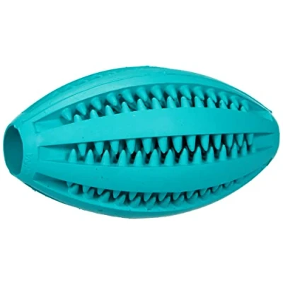 Afbeelding van Trixie Denta Fun Rugby Bal Rubber Muntsmaak 11CM 3ST