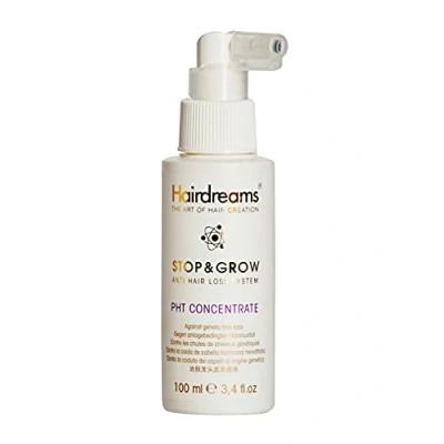 Afbeelding van Hairdreams Stop &amp; Grow concentraat Hairtonic, gebruikt wetenschappelijk tegen erfelijk haaruitval bij vrouwen en mannen tevoren tot 14.000 nieuwe haren in drie maanden.