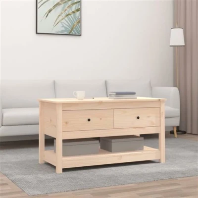 Afbeelding van Salontafel 102x49x55 cm massief grenenhout