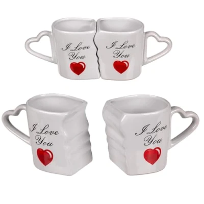 Afbeelding van I Love You Kopjesset met Hartvormig Handvat (Set van 2)