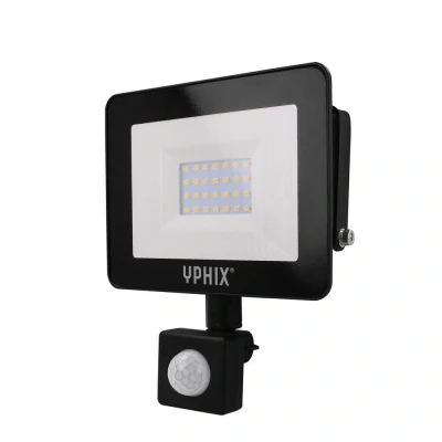 Afbeelding van Yphix Led Schijnwerper Met Bewegingsmelder Pro 20w 4000k Ip44 Buitenlamp Bewegingssensor LEDdirect.nl