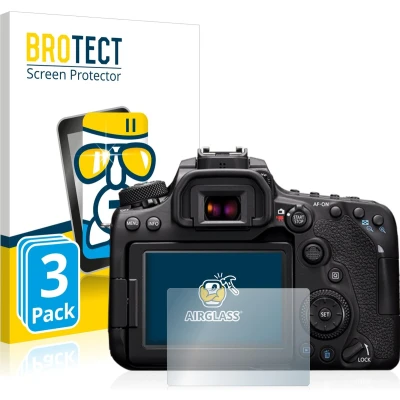 Afbeelding van BROTECT Screenprotector voor Canon EOS 90D Folie Beschermfolie Beschermglas transparant (3 Stuks)