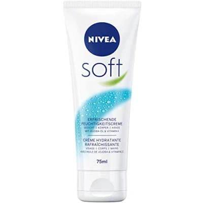 Afbeelding van NIVEA Verfrissende vochtinbrengende crème (75 ml) voedende zachte met vitamine E en jojoba olie snel absorberende huidcrème